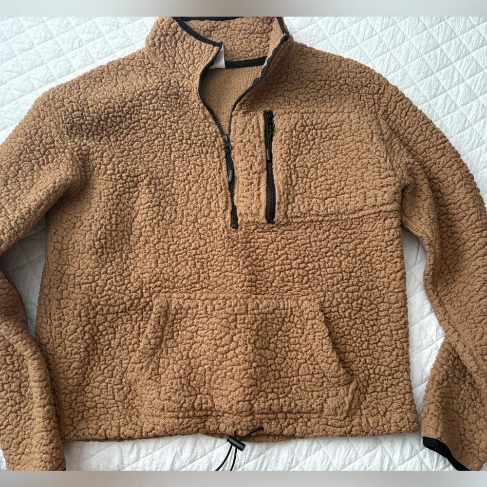 No Boundaries Tan Teddy Jacket Plush Cozy Outerwear